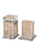 Crystal Havdalah Set with Gold Metal Arch Design | Havdalah Sets & Spi